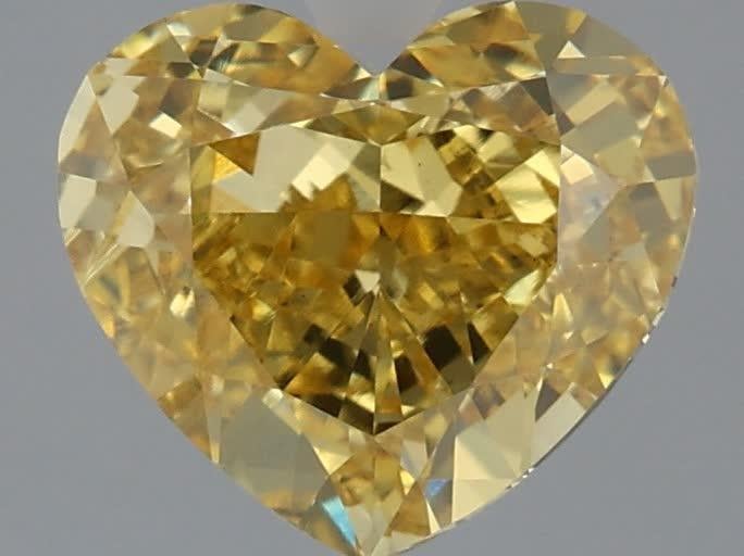 2.01 Ct. Fancy Vivid Yellow Heart Lab Grown Diamond
