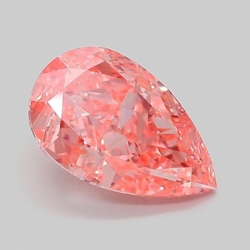 3.01 Ct. Fancy Vivid Pink Pear Lab Grown Diamond