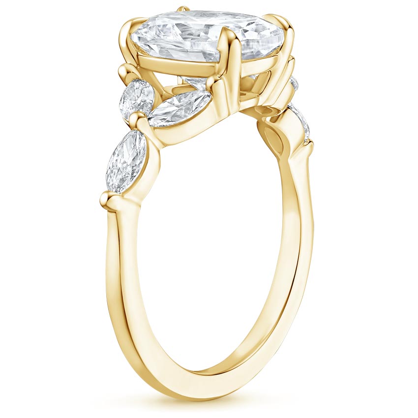 18K Yellow Gold Abeja Marquise Diamond Ring (1/2 ct. tw.), large side view