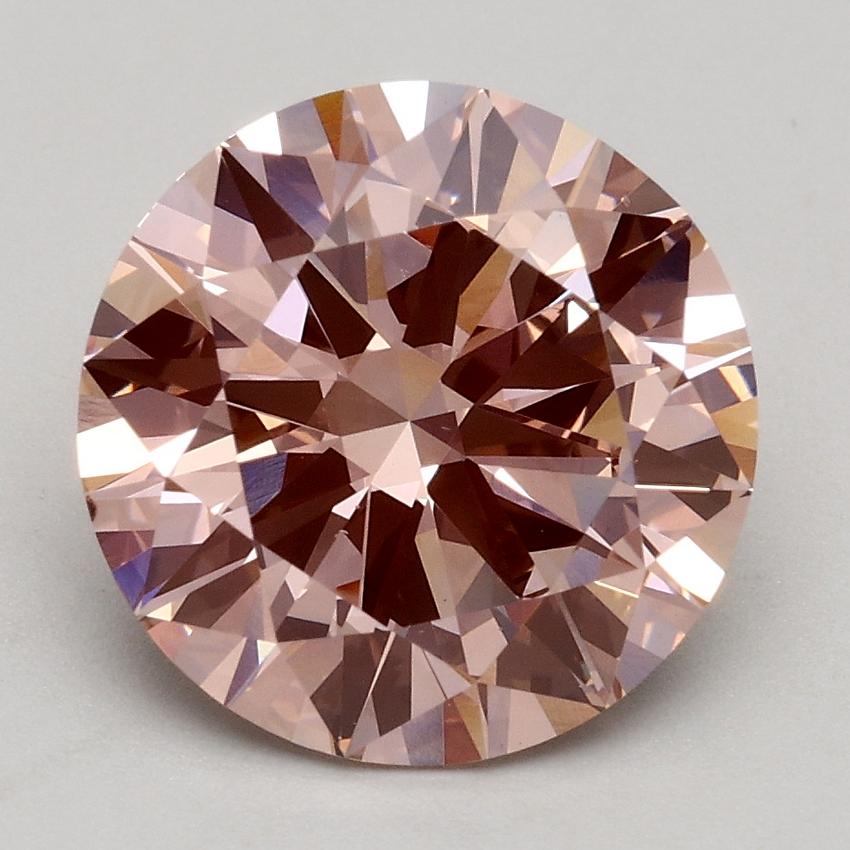 2.60 Ct. Fancy Intense Pink Round Lab Grown Diamond