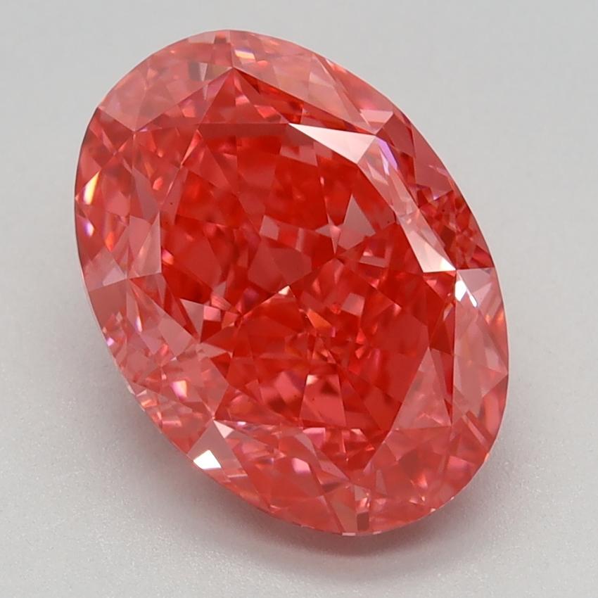 3.25 Ct. Fancy Vivid Pink Oval Lab Grown Diamond
