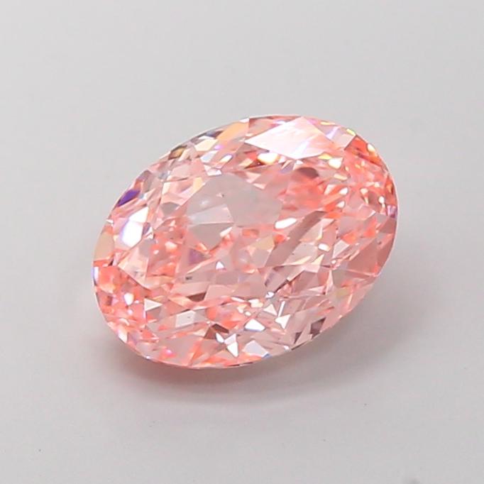 4.06 Ct. Fancy Vivid Pink Oval Lab Grown Diamond