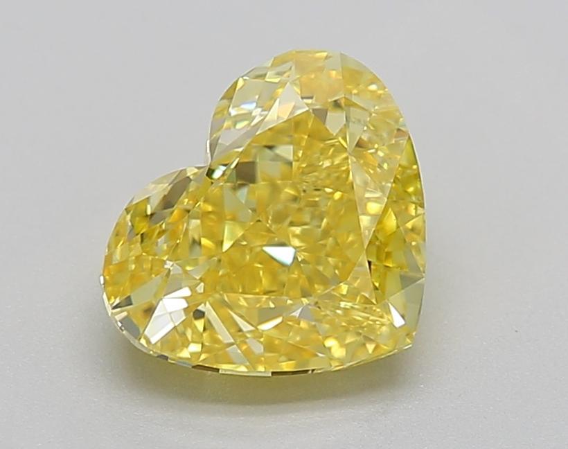 1.56 Ct. Fancy Vivid Yellow Heart Lab Grown Diamond