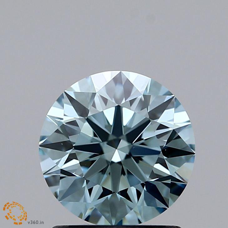 1.14 Ct. Fancy Light Blue Round Lab Grown Diamond