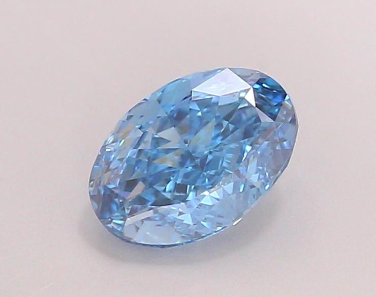 1.26 Ct. Fancy Vivid  Blue Oval Lab Grown Diamond