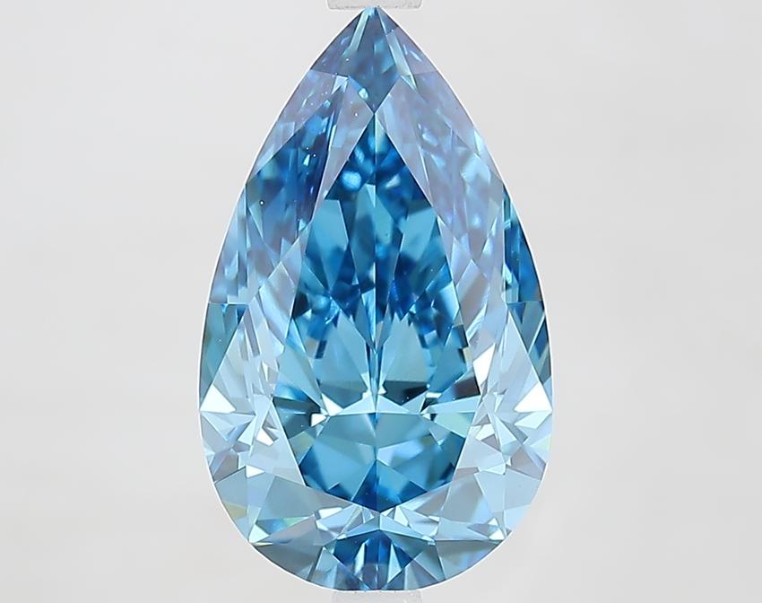 3.56 Ct. Fancy Vivid Blue Pear Lab Grown Diamond