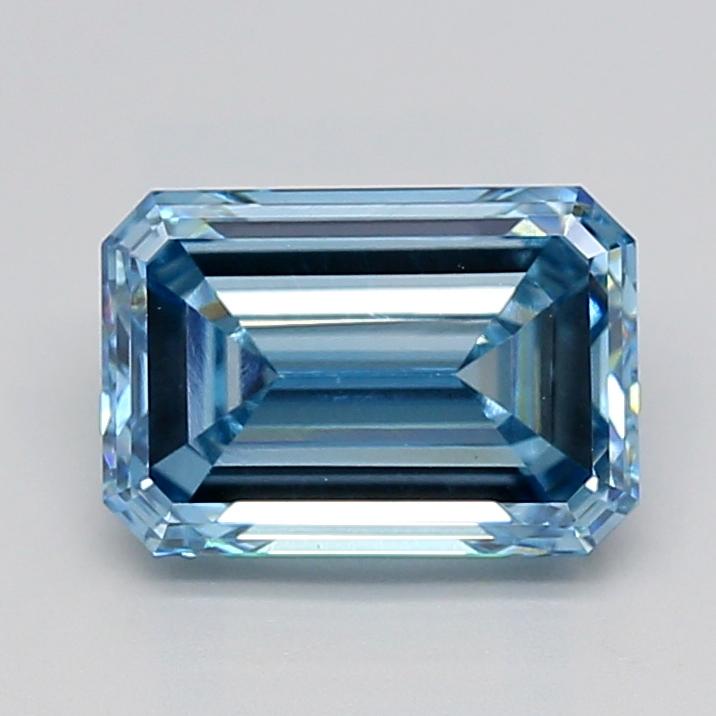 3.19 Ct. Fancy Vivid  Blue Emerald Lab Grown Diamond