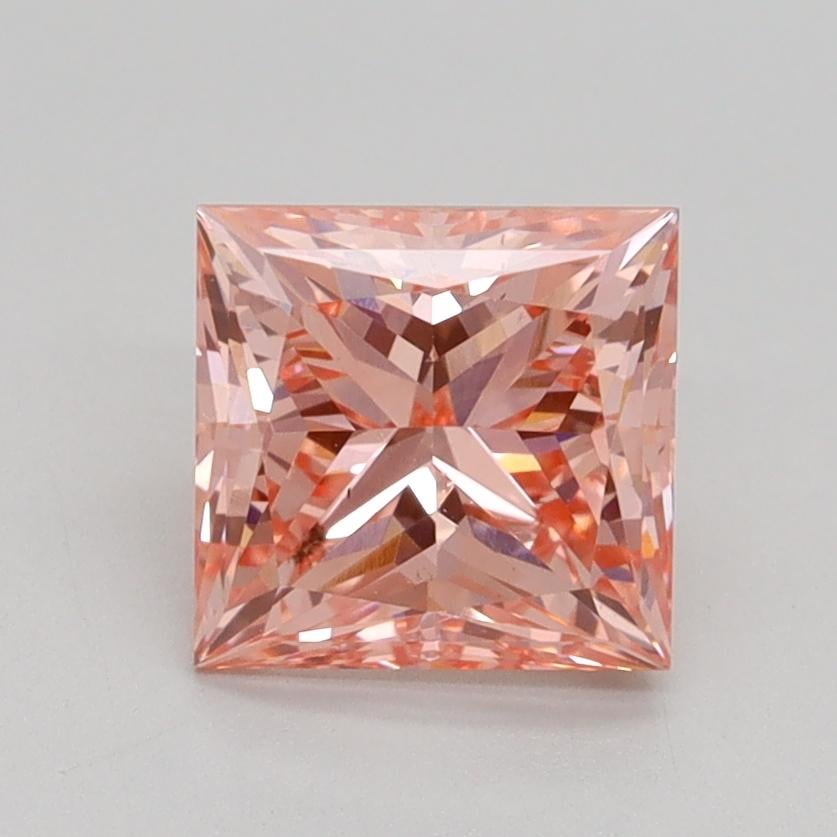 1.65 Ct. Fancy Vivid Pink Princess Lab Grown Diamond