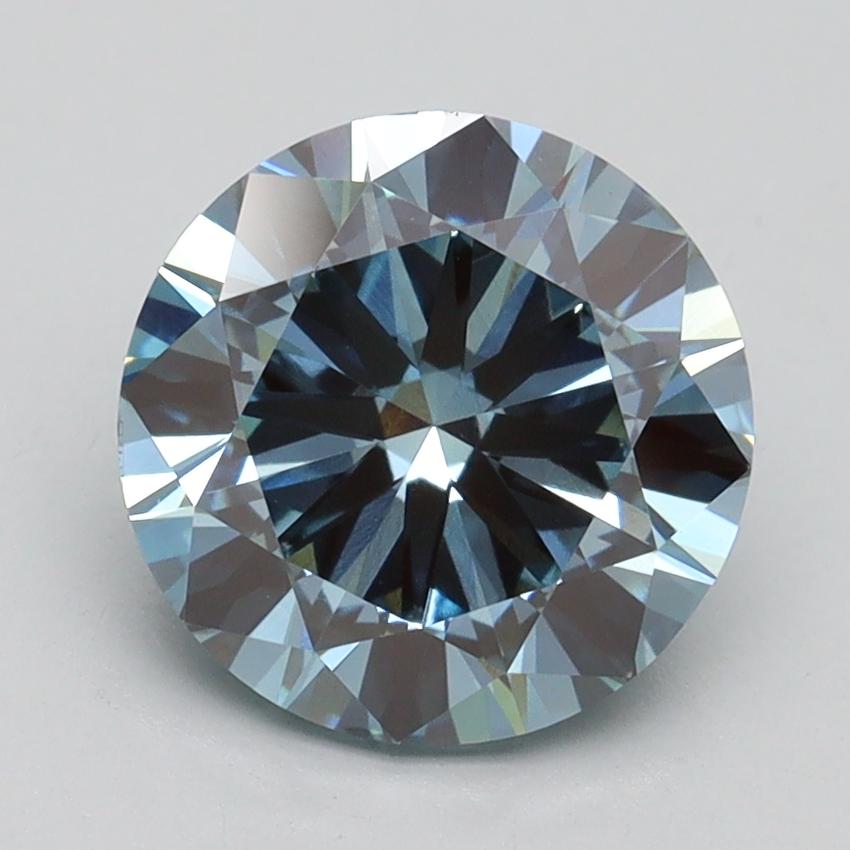 2.50 Ct. Fancy Intense Blue Round Lab Grown Diamond