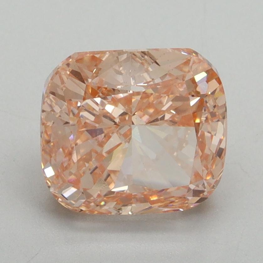 2.60 Ct. Fancy Vivid Pink Cushion Lab Grown Diamond