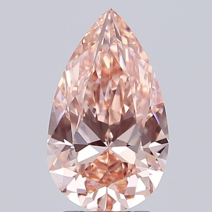 2.43 Ct. Fancy Vivid Pink Pear Lab Grown Diamond