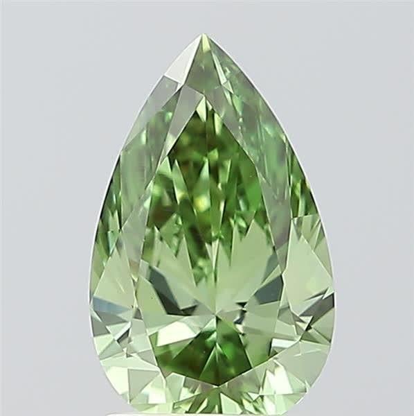1.50 Ct. Fancy Vivid Green Pear Lab Grown Diamond