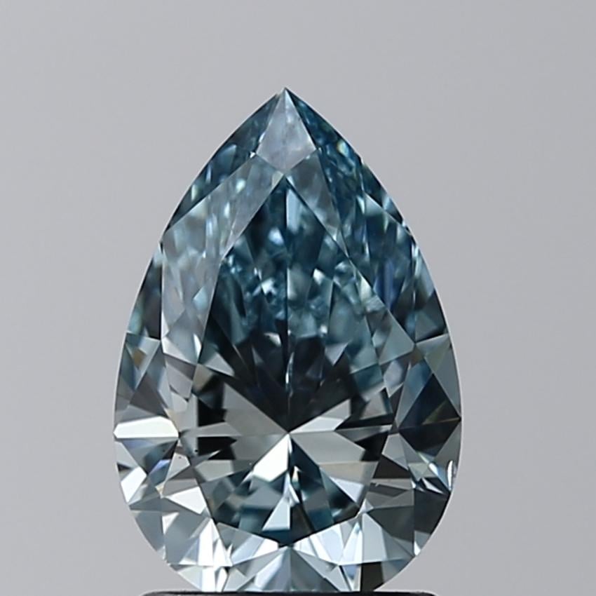 1.40 Ct. Fancy Intense Green Blue Pear Lab Grown Diamond