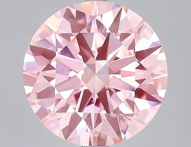 5.03 Ct. Fancy Intense Pink Round Lab Grown Diamond