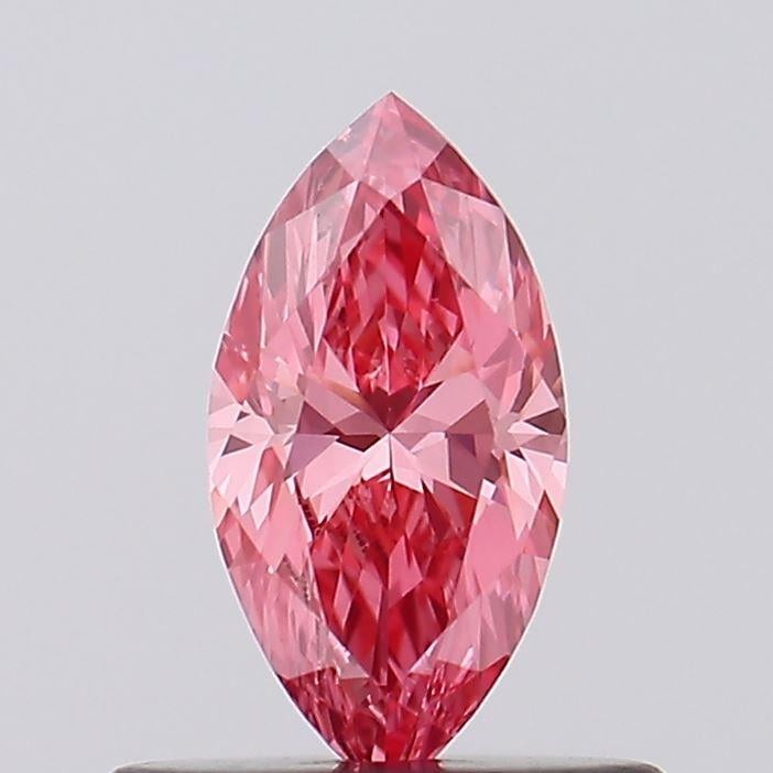 0.39 Ct. Fancy Vivid Pink Marquise Lab Grown Diamond