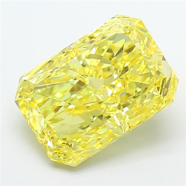 4.02 Ct. Fancy Vivid Yellow Radiant Lab Grown Diamond