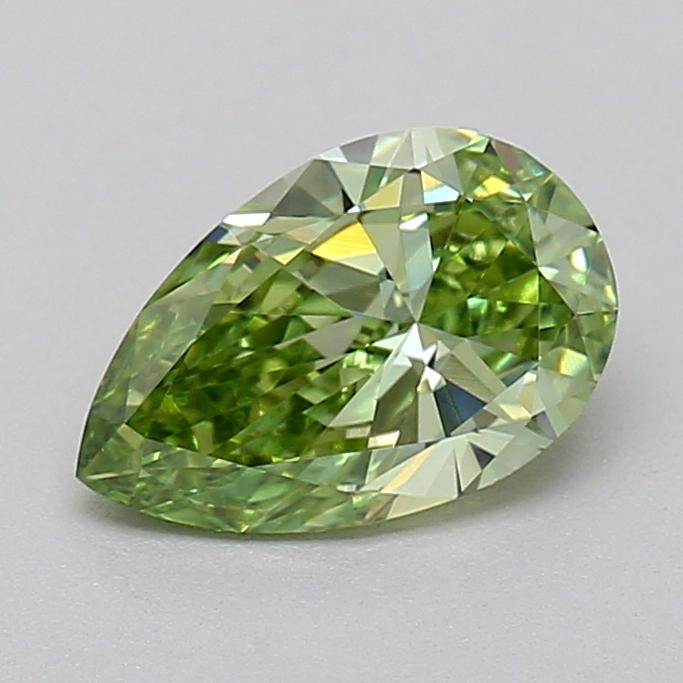 0.73 Ct. Fancy Vivid Green Pear Lab Grown Diamond