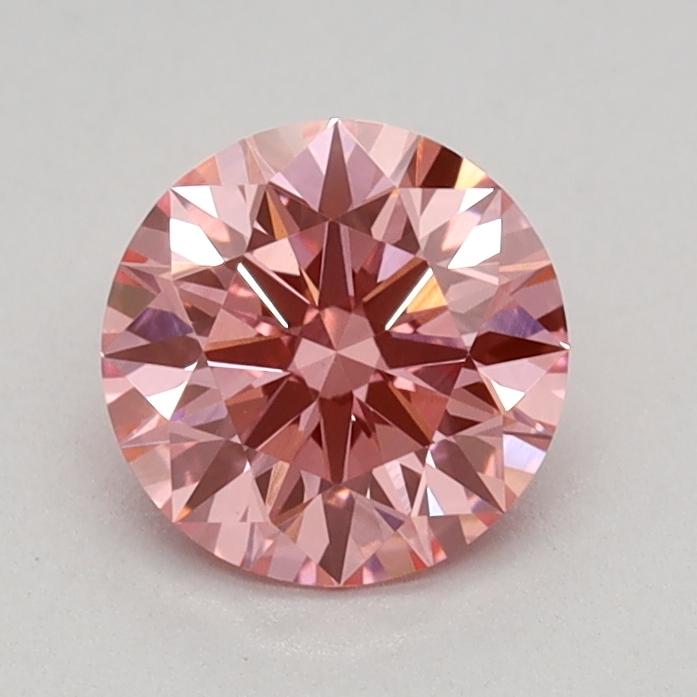 0.63 Ct. Fancy Vivid Pink Round Lab Grown Diamond