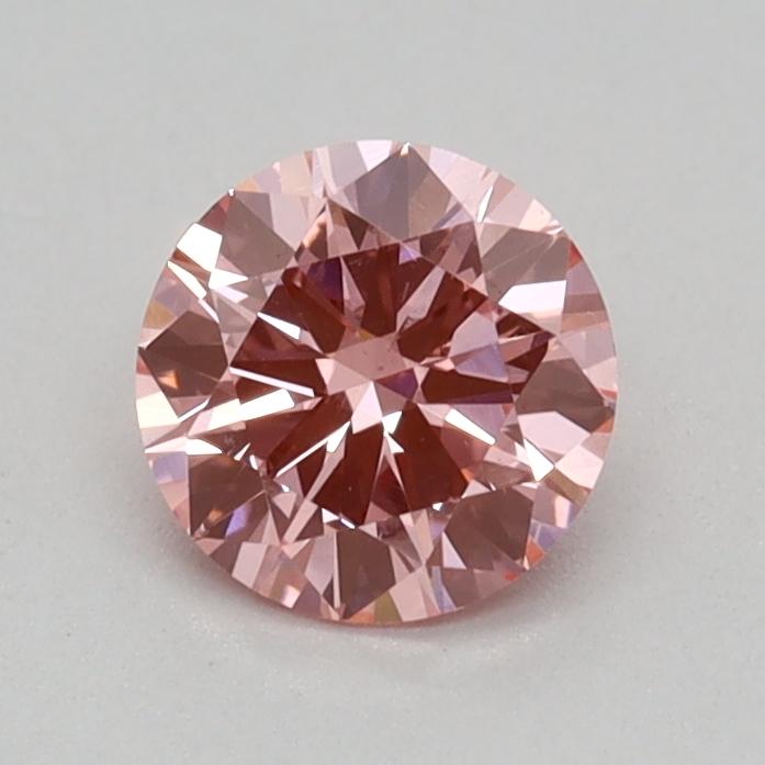0.37 Ct. Fancy Vivid Pink Round Lab Grown Diamond