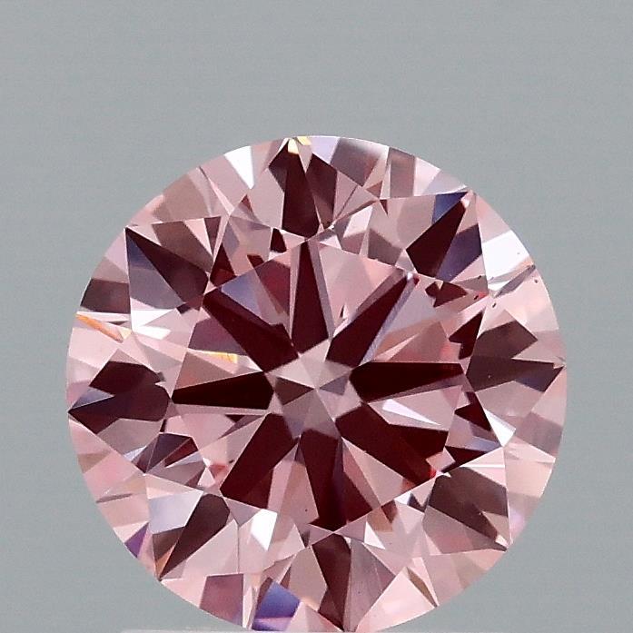 1.59 Ct. Fancy Vivid Pink Round Lab Grown Diamond