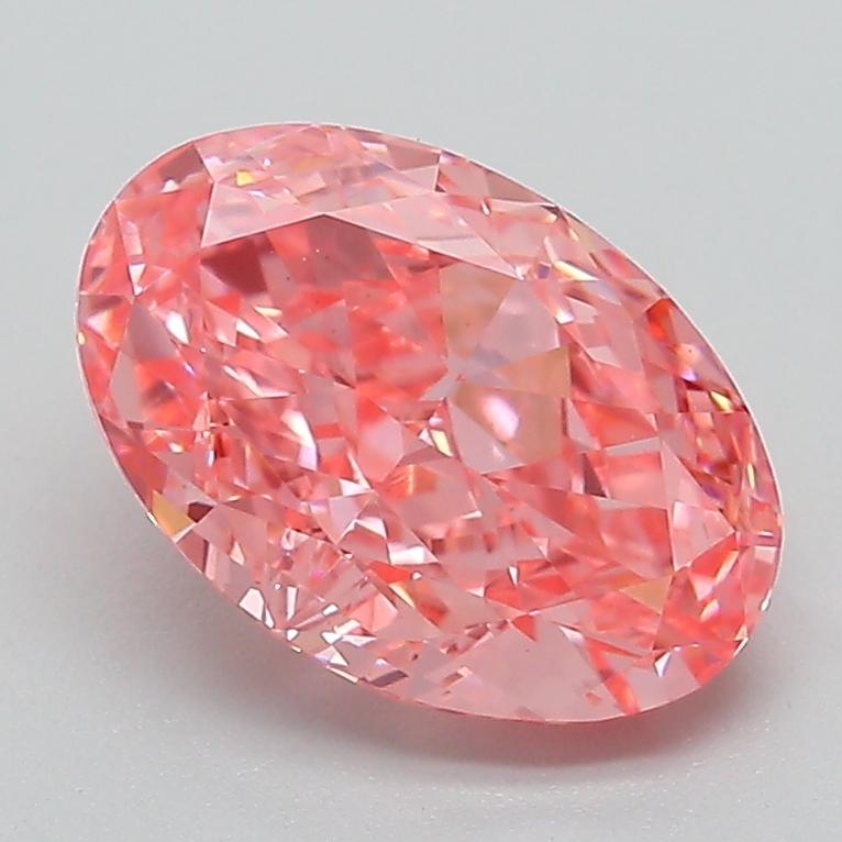 2.22 Ct. Fancy Vivid Pink Oval Lab Grown Diamond