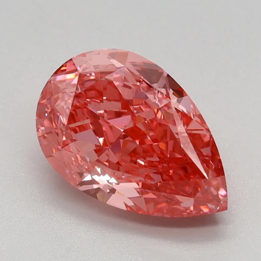 1.52 Ct. Fancy Vivid  Pink Pear Lab Grown Diamond