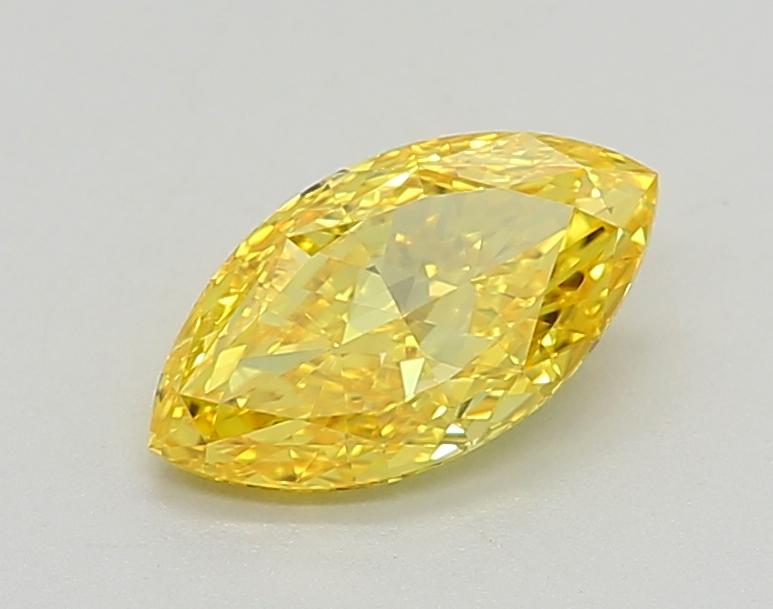 0.97 Ct. Fancy Vivid  Yellow Marquise Lab Grown Diamond