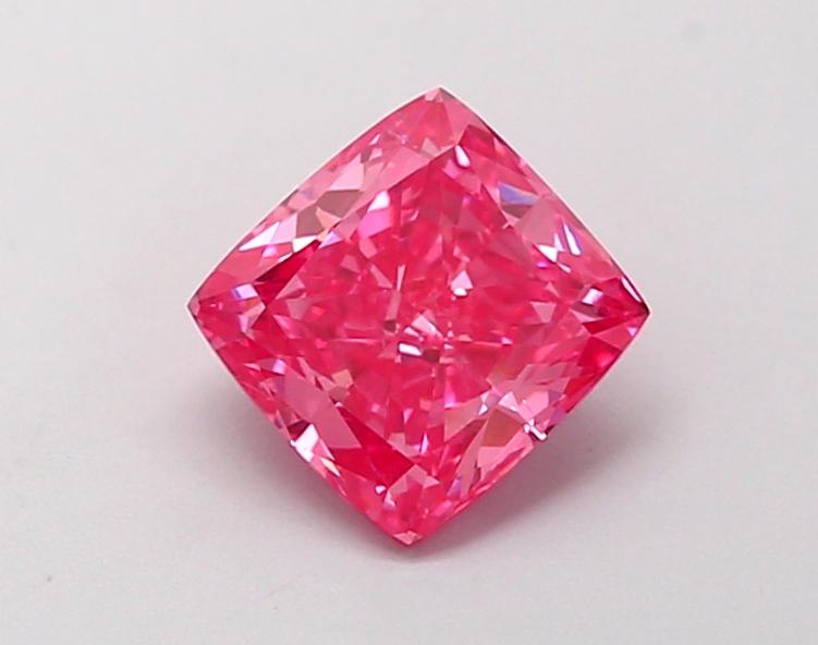 1.04 Ct. Fancy Vivid Pink Cushion Lab Grown Diamond