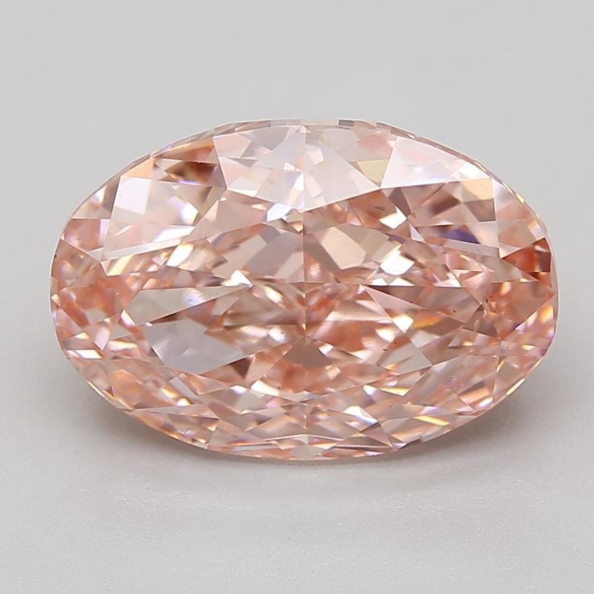 8.14 Ct. Fancy Vivid Pink Oval Lab Grown Diamond