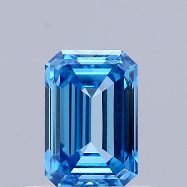 0.58 Ct. Fancy Vivid Blue Emerald Lab Grown Diamond