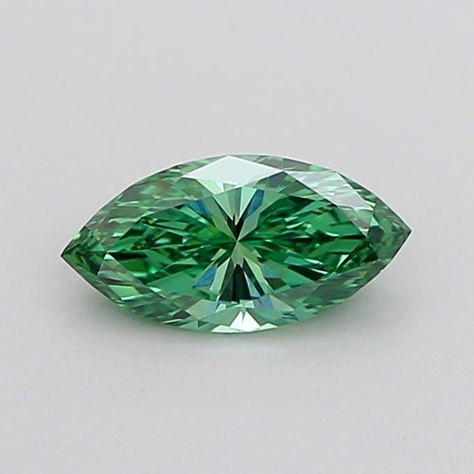 0.51 Ct. Fancy Vivid Green Marquise Lab Grown Diamond
