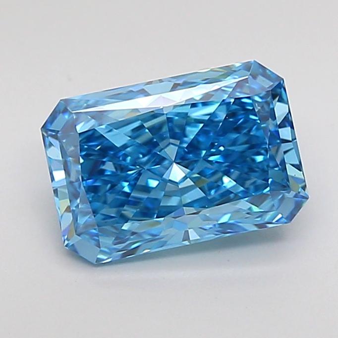 1.54 Ct. Fancy Vivid None Blue Radiant Lab Grown Diamond