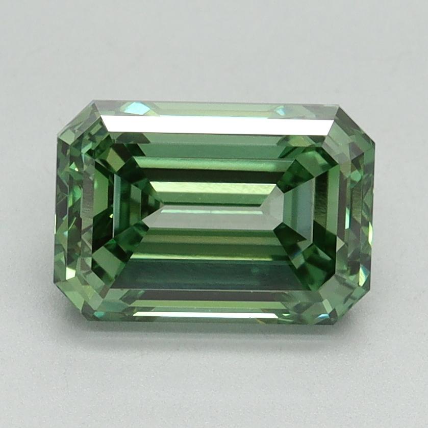 2.12 Ct. Fancy Vivid Pacific Green Emerald Lab Grown Diamond