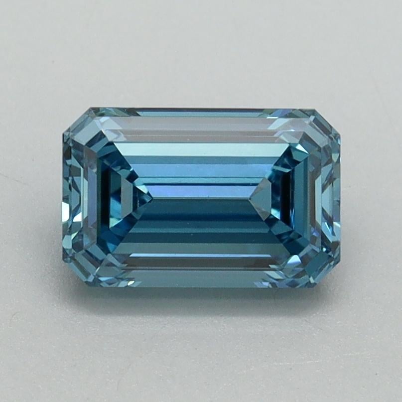 1.14 Ct. Fancy Vivid Blue Emerald Lab Grown Diamond