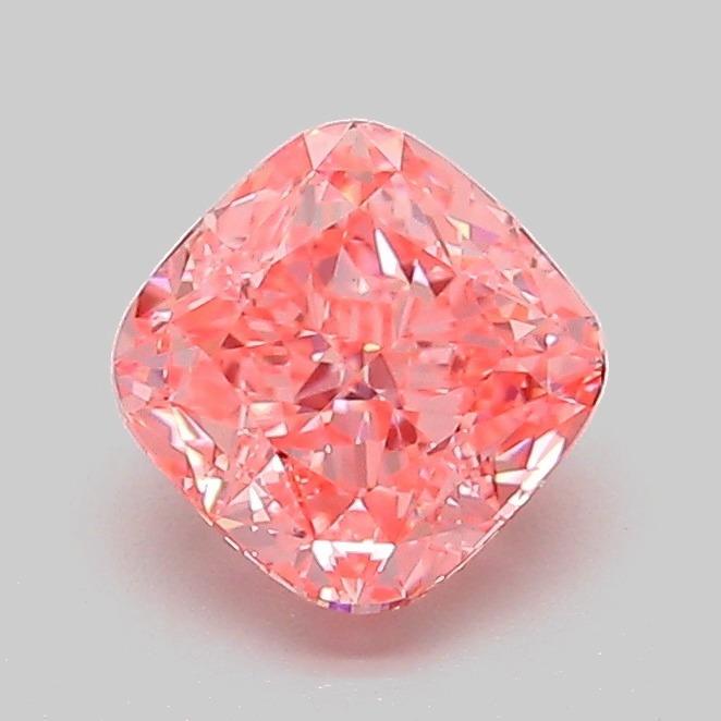 1.07 Ct. Fancy Vivid Pink Cushion Lab Grown Diamond