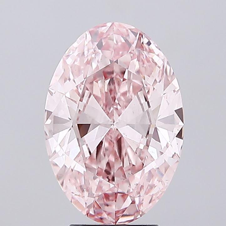 4.02 Ct. Fancy Vivid Pink Oval Lab Grown Diamond