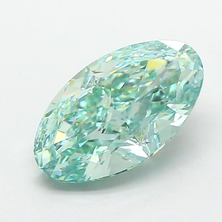 2.24 Ct. Fancy Vivid  Green Oval Lab Grown Diamond