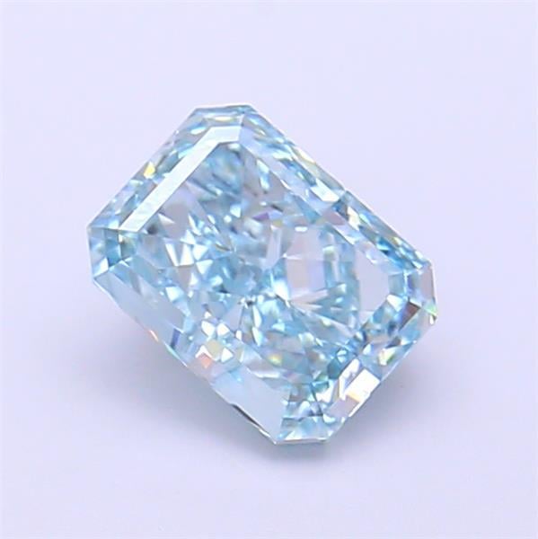 1.08 Ct. Fancy Vivid Bluish Green Radiant Lab Grown Diamond