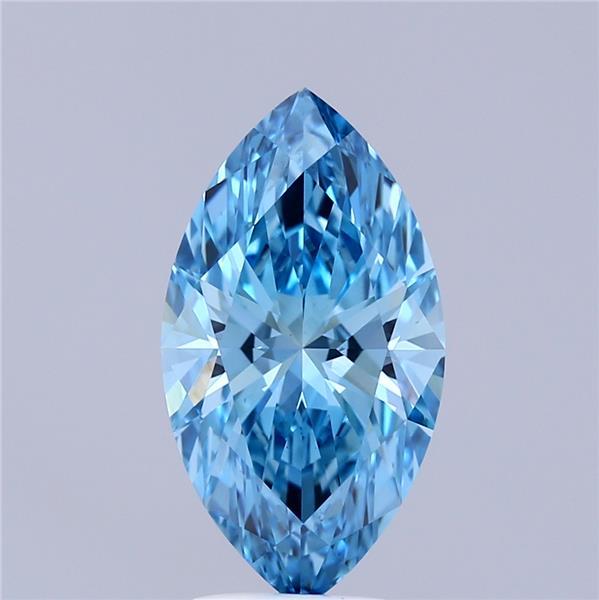 3.07 Ct. Fancy Vivid Blue Marquise Lab Grown Diamond
