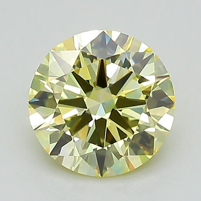 1.08 Ct. Fancy Intense Yellow Round Lab Grown Diamond