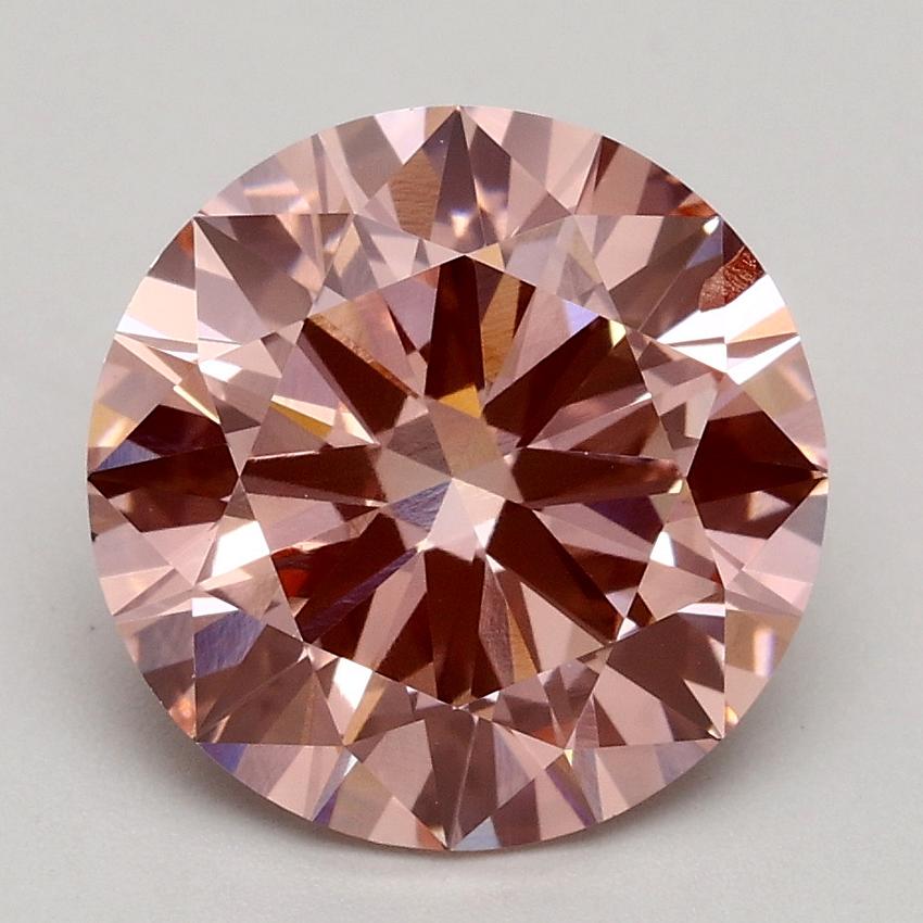 2.62 Ct. Fancy Intense Pink Round Lab Grown Diamond