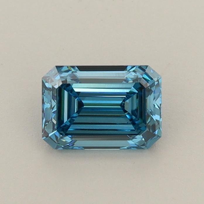 0.64 Ct. Fancy Intense Blue Emerald Lab Grown Diamond