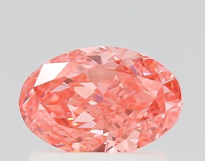 0.78 Ct. Fancy Vivid Pink Oval Lab Grown Diamond