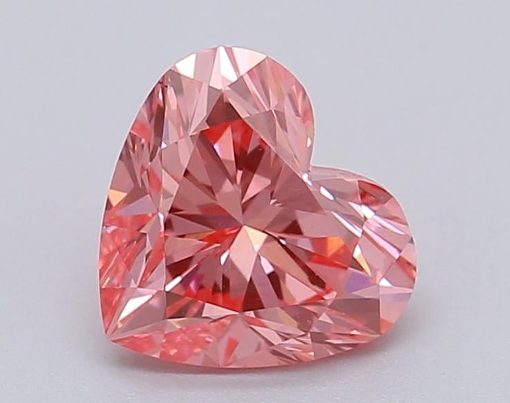1.02 Ct. Fancy Vivid Pink Heart Lab Grown Diamond