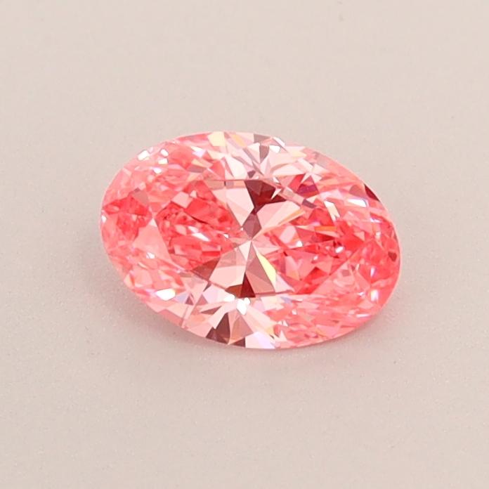 0.42 Ct. Fancy Vivid  Pink Oval Lab Grown Diamond