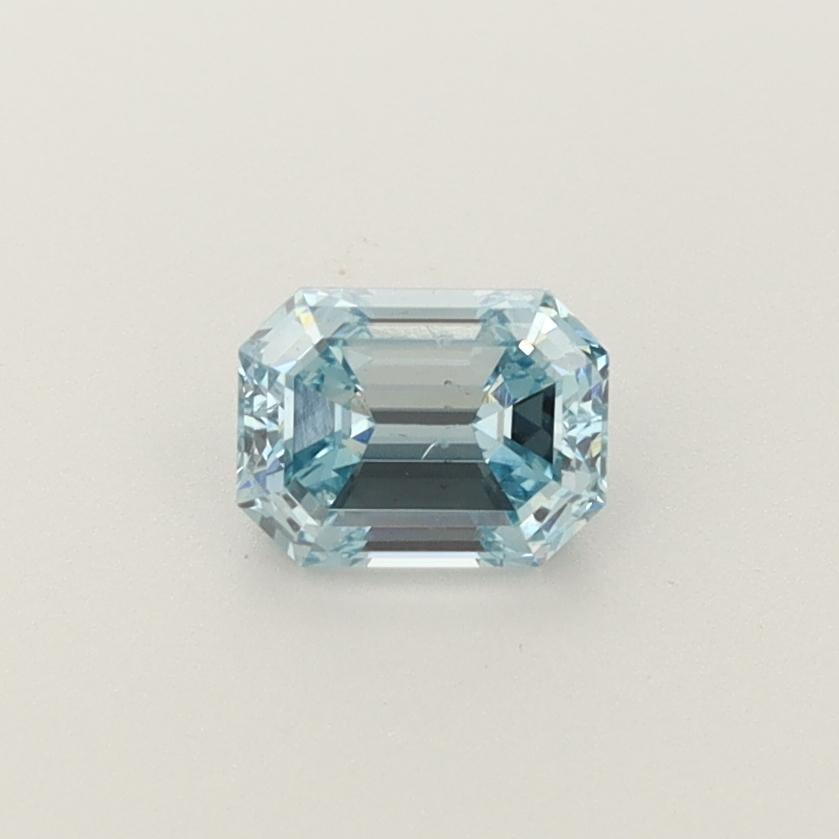 0.87 Ct. Fancy Intense  Blue Emerald Lab Grown Diamond
