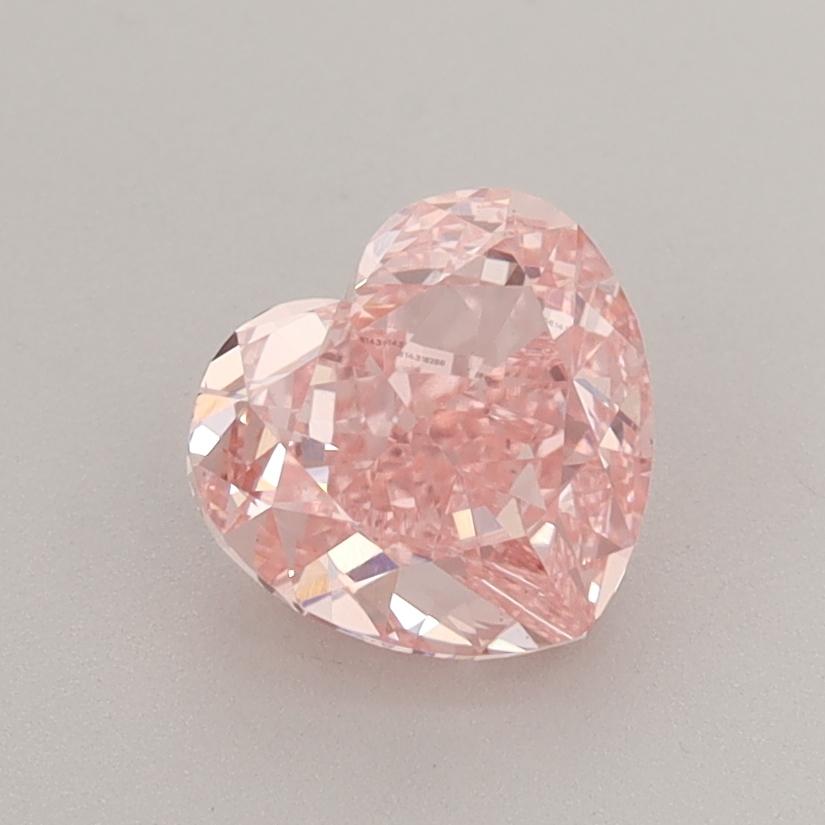 1.53 Ct. Fancy Vivid  Pink Heart Lab Grown Diamond