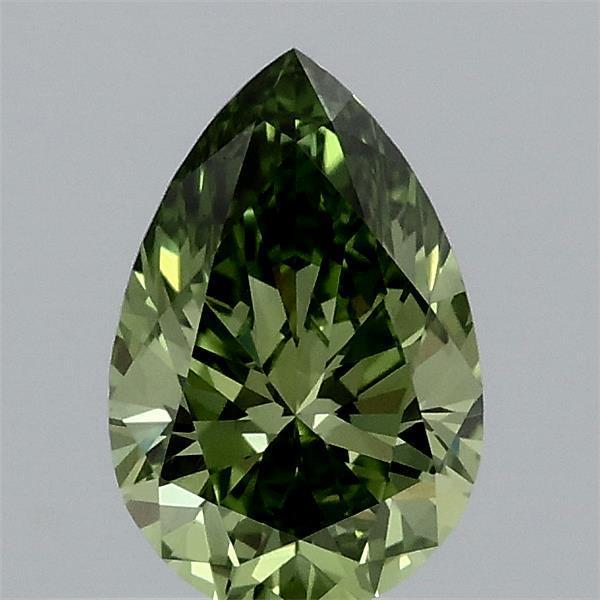 0.43 Ct. Fancy Vivid Green Pear Lab Grown Diamond