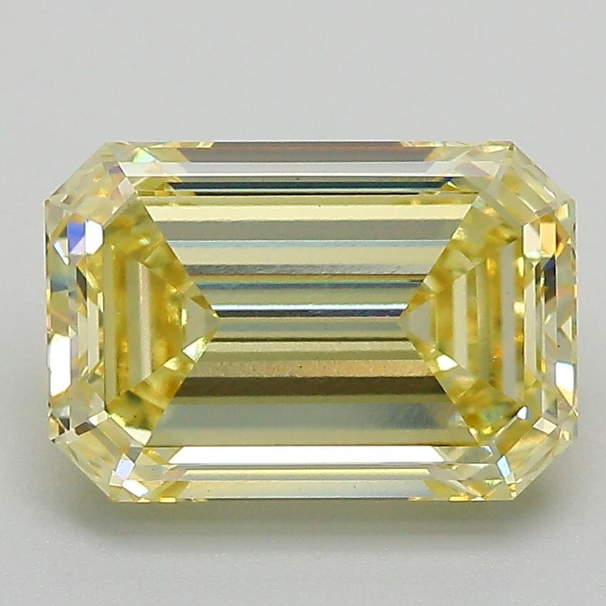3.31 Ct. Fancy Intense Yellow Emerald Lab Grown Diamond