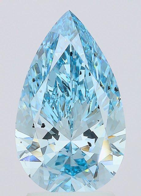 2.91 Ct. Fancy Vivid Blue Pear Lab Grown Diamond